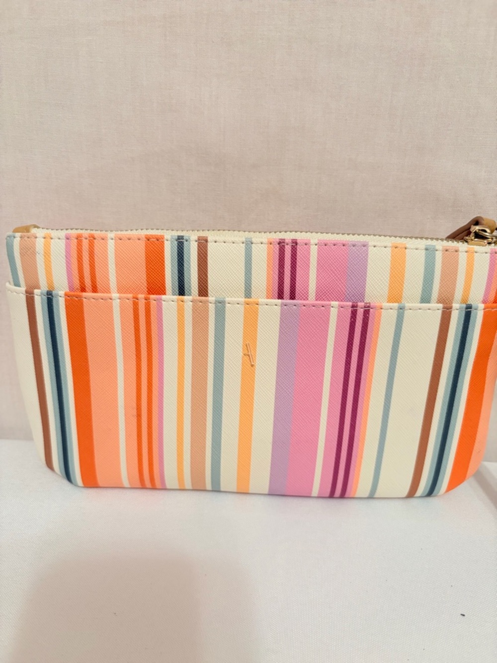 Nanette Lepore Striped Wristlet - Pink, Orange, Tan, Purple, Blue - Picture 5 of 12
